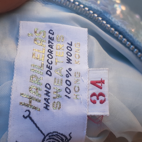 Copy VTG 60s Beaded Sequin  Wool Knit Party Eve Zipper Back SEXY Flapper Gatzby - Picture 2 of 11